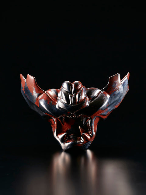 頬鎧盃 虎形 紅・白金|古賀崇洋