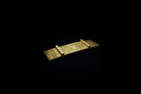 Oribe Manaita Plate 'Du Fu Poem' | Ryotaro Kato (alternate view)