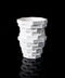 Constructed Vessel, Eight-Sided Crossed-Line-Woven Sake Bowl | Yosuke Yamaura