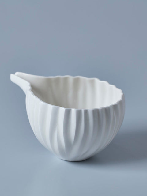 White Porcelain Katakuchi Pitcher | Nami Takahashi (alternate view)