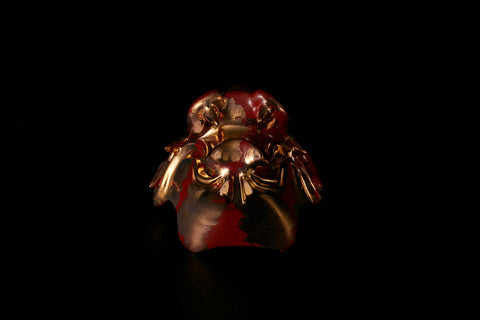 頬鎧盃　龍形　紅金｜古賀崇洋（別角度）