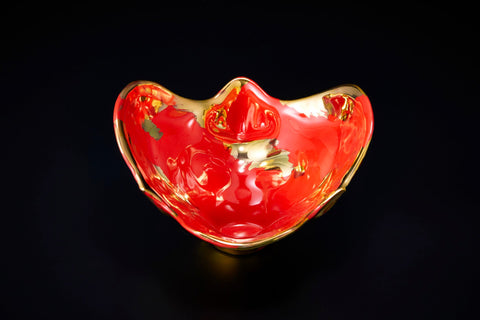 頬鎧盃　毅形　紅金｜古賀崇洋（別角度）