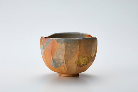 Tea Bowl, Crimson Deer-Back Glaze with Gold | Housai Matsubayashi (alternate view)