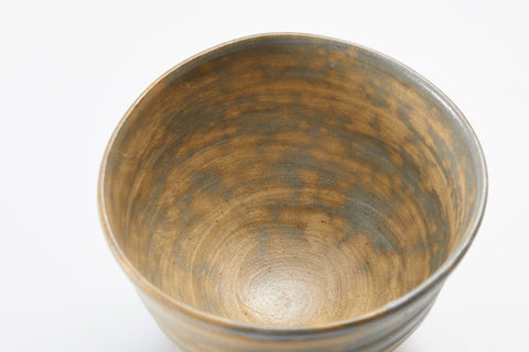 Tea Bowl, Crimson Kaze Glaze, Hakeme (Brush-Marked) | Housai Matsubayashi (alternate view)