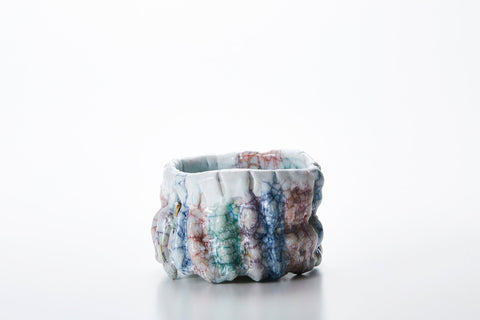 Lacquer-Crackle White Glaze Tea Bowl | Kodai Ujiie (alternate view)