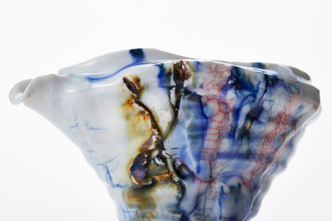 Lacquer-Filled Crackle, Ofuke Glaze Spouted Bowl | Kodai Ujiie (alternate view)