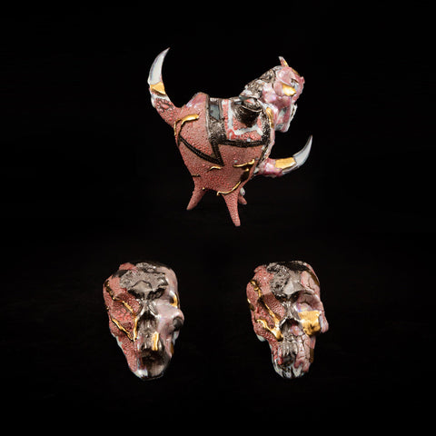 Katakuchi Pouring Bowl, Set of 3, Memento Mori | Toru Ichikawa