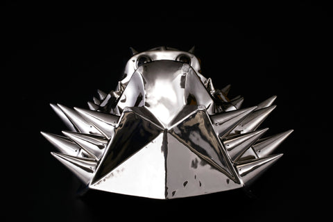 Cheek Armor Cup, Tiger-Man Form, Silver, Rivets | Takahiro Koga (alternate view)