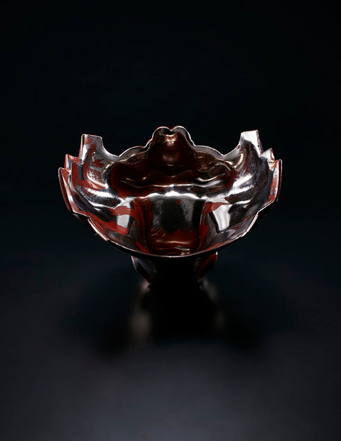 Cheek Armor Cup, Tiger Form, Crimson & Platinum | Takahiro Koga (alternate view)