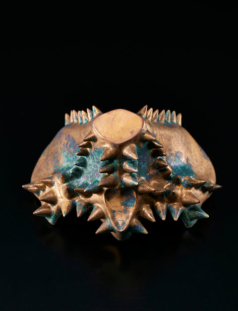 Hoyoroi Sake Cup, Skull Form, Gold and Bronze | Takahiro Koga (alternate view)
