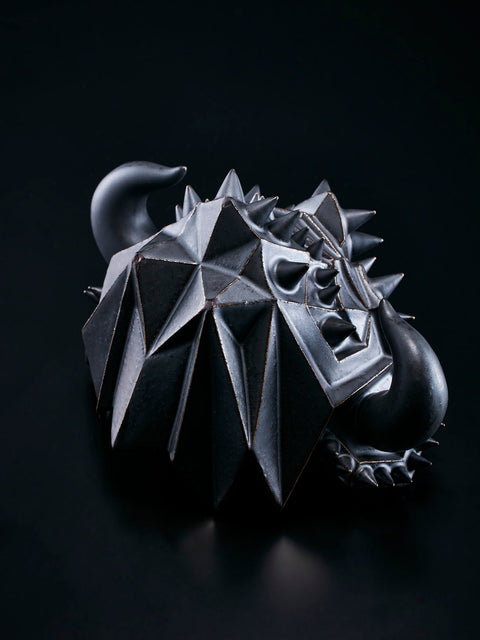 Cheek Armor Cup, Stalwart Form, Black, Rivets | Takahiro Koga (alternate view)