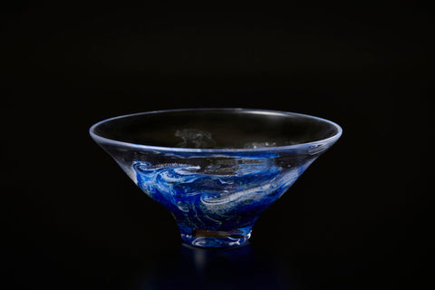 Glass Tea Bowl, Wave | Mieko Noguchi