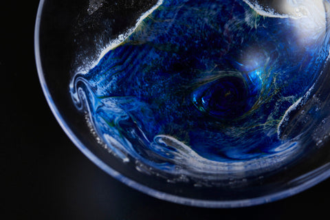 Glass Tea Bowl, Wave | Mieko Noguchi (alternate view)
