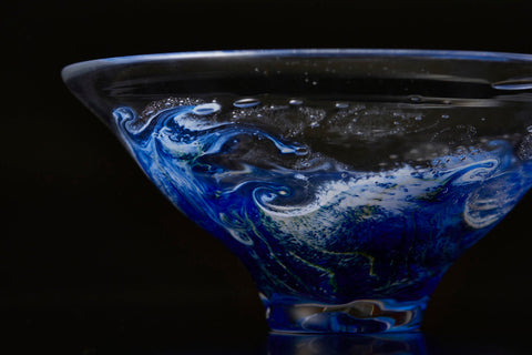 Glass Tea Bowl, Wave | Mieko Noguchi (alternate view)