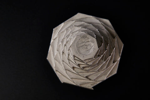 Constructed Vessel, White Luster Silver, Guinomi | Yosuke Yamaura (alternate view)