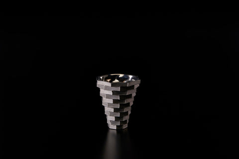 Constructed Vessel, Black Luster Silver, Guinomi | Yosuke Yamaura (alternate view)