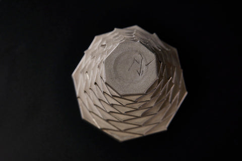 Constructed Vessel, Black Luster Silver, Guinomi | Yosuke Yamaura (alternate view)