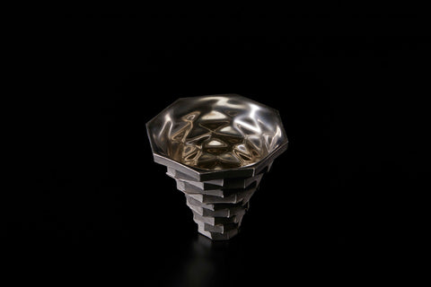 Constructed Vessel, Silver Luster, Guinomi | Yosuke Yamaura (alternate view)