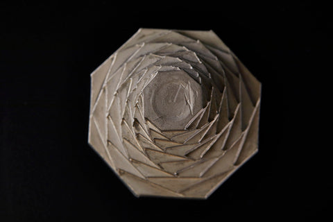Constructed Vessel, Silver Luster, Guinomi | Yosuke Yamaura (alternate view)