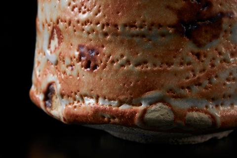Madder-Red Shino Tea Bowl | Ryotaro Kato (alternate view)