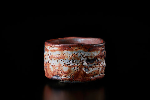 Crimson Shino Tea Bowl | Ryotaro Kato