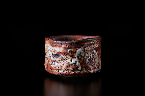 Crimson Shino Tea Bowl | Ryotaro Kato (alternate view)