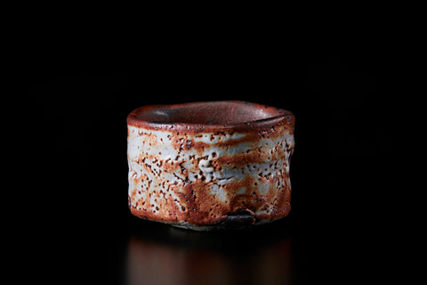 Crimson Shino Tea Bowl | Ryotaro Kato (alternate view)