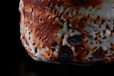 Crimson Shino Tea Bowl | Ryotaro Kato (alternate view)