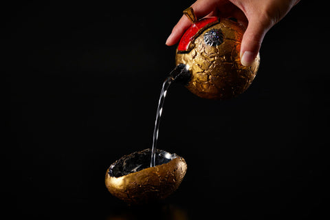 KABUKU Hoju (Sacred Jewel), Sake Set of 3 | Toru Ichikawa (alternate view)