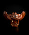 SPIKY SHELL Hoyoroi Sake Cup, Tiger Form, Crimson | Takahiro Koga