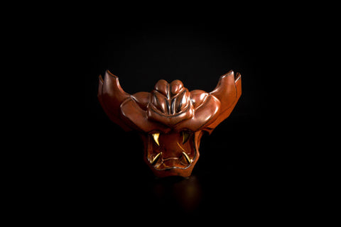 SPIKY SHELL Hoyoroi Sake Cup, Tiger Form, Crimson | Takahiro Koga