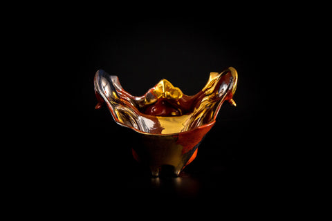 Cheek Armor Cup, Dragon Form, Crimson & Platinum | Takahiro Koga (alternate view)