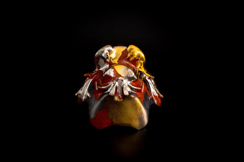 Cheek Armor Cup, Dragon Form, Crimson & Platinum | Takahiro Koga (alternate view)