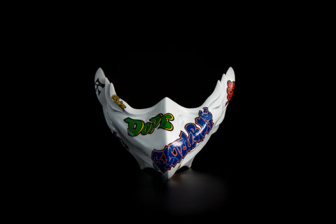 Hoyoroi Sake Cup, Hawk Form, White Graffiti | Takahiro Koga