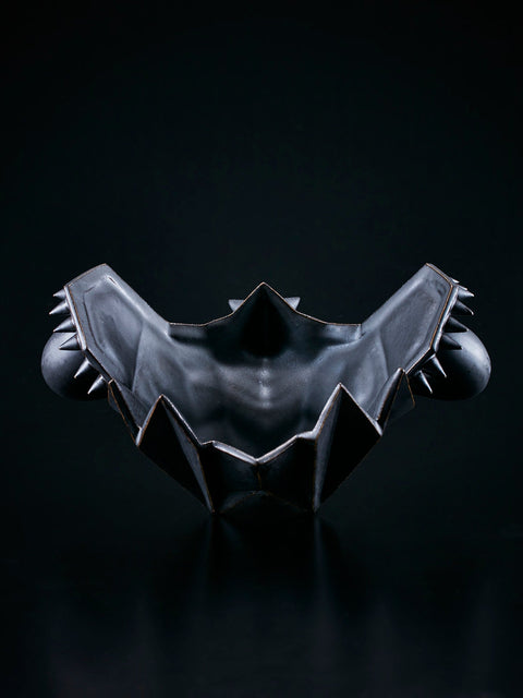 Cheek Armor Cup, Stalwart Form, Black, Rivets | Takahiro Koga (alternate view)