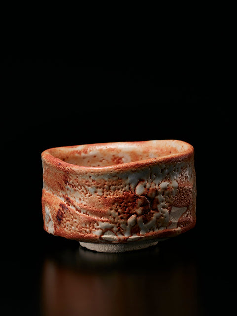 Madder-Red Shino Tea Bowl | Ryotaro Kato (alternate view)