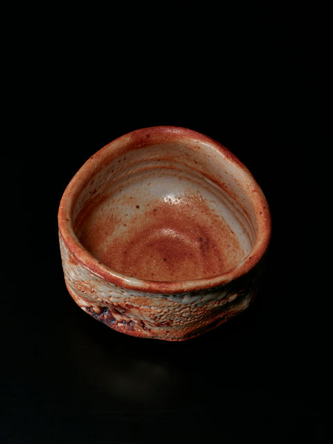 Madder-Red Shino Tea Bowl | Ryotaro Kato (alternate view)