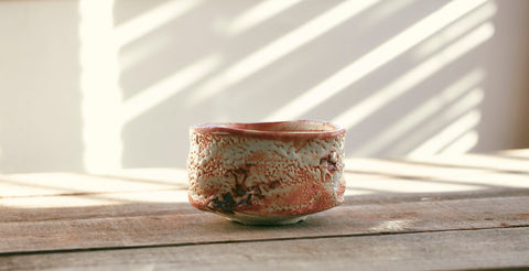 Madder-Red Shino Tea Bowl | Ryotaro Kato (alternate view)
