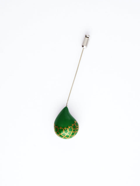Tenjitsu Kasane Hatpin Brooch (Green) | Fumie Sasai