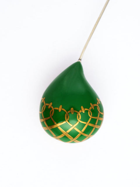 Tenpishu, Hat Pin Brooch (Green) | Fumie Sasai (alternate view)