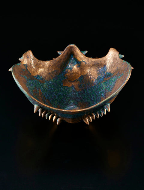 Hoyoroi Sake Cup, Skull Form, Gold and Bronze | Takahiro Koga (alternate view)